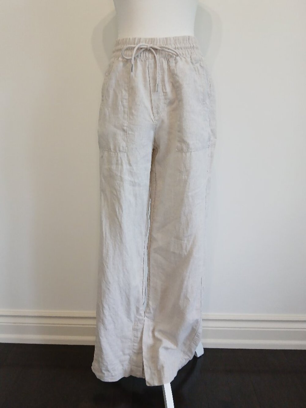 Athleta Retreat High Rise Wide Leg 100 % Linen Pant Inseam 31" Size XS - Picture 2 of 9
